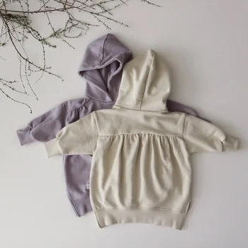 1-5T Malčka otrok Baby Dekleta Jesensko Zimska Oblačila Long Sleeve Hooded Hoodies Bombaž Majica za Malčke Padec Puloverju Vrh Obleke