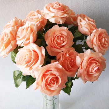 1 Glava Svile Rose Večplastne Umetne Rože Poroko Strani Šopek Rož Home Office Vrtni Okras 1