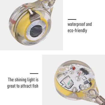 10-100Pc Mini Fishing Lure LED Luči Spusti Globoko pod vodo Oči Oblike Ribolova Lignji Ribolov Vabe Svetlobna Vaba za Privabljanje Rib 4
