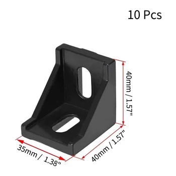 10/16/30/50pcs Znotraj Kotu Nosilec Latica za 4040 ekstruzijo Aluminija Profil 40x40x35mm z Režo 8 mm,Več kombinacij 3