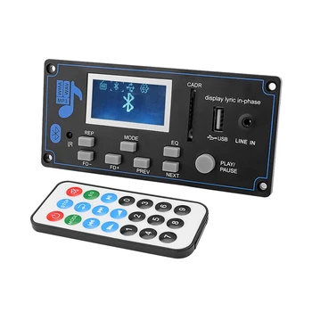 12V LCD, Bluetooth, MP3 Odbor WAV WMA Dekodiranje MP3 Predvajalnik Audio Modul Podpora FM Radio, USB, AUX 0