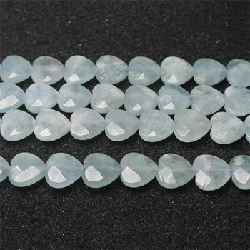 14 mm AA+ Narave Obrazi Srca kamen Akvamarin kroglice za nakit, izdelava DIY braclte quartze crysle