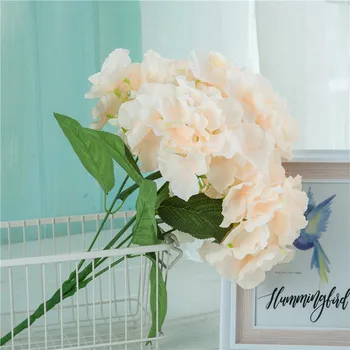 19Colors 5 Glav Umetne Svile Hydrangea Šopek rož Za DIY Poroko Del Ponaredek Doma Šopek Okraski Dobave