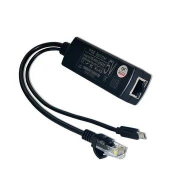 2.5 KV Anti-motnje Power Over Ethernet 48V Na 5V 2.4 12W Aktivno POE Delilnik Micro USB Vtič za Raspberry Pi CCTV