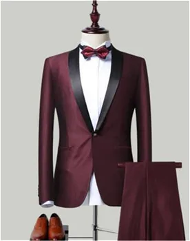 2020 novo moško obleko poročno zabavo, pogostitve poslovnih moške obleko Obleko Jopičem Obleko (suknjič + hlače)