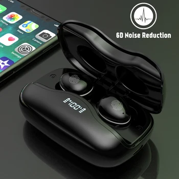 2021 Nove Brezžične Bluetooth Slušalke 6D Zmanjšanje Hrupa Slušalke Dotik upravljanje Glasbe Slušalka 1200mAh Za Telefon Z Mikrofonom