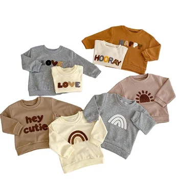2022 Novo Jeseni In Pozimi Novorojenčka Bombaž Modna Oblačila Baby Fantje In Dekle Dolgo sleeve Majica Jeseni Mavrica
