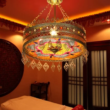 2022 turški steklena restavracija spalnica lestenec, Jugovzhodna Azija Retro Umetnosti Hodnik, zasebna soba, dekorativni vzdušje lučka 2