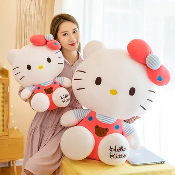 30-60cm Kawaii Hello Kitty Plišastih Lutka Anime Polnjene Živali KT Mačka Mehko Polnjene Blazino Soba Okrasite Plushies Igrače Za Otroke Darila