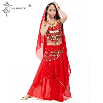 5pcs/Set Ples Trebuh Kostum Določa Egyption Egipt Ples Trebuh Kostum Bollywood Kostum Indijski Obleko Bellydance Obleko ForWomen 1