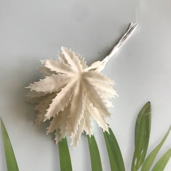 6pcs Naravno Suhe, Majhne Maple Leaf Reed Umetna Rastlina, Poročni Šopek Doma Dekoracijo Ponaredek Cvetje 4