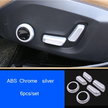 ABS Chrome Za Volvo XC60 2018 2019 Dodatki Avto Seat Prilagoditev Stikalo Okrasni Pokrov Trim Nalepke Avto Styling 2Pcs