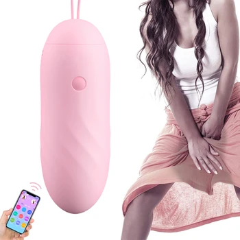 Adult Sex Igrače za Žensko Pari Baterije Dildo, Vibrator Vagine, Klitorisa Stimulator Mobilni Telefon APP Nadzor Vibracijsko Jajce