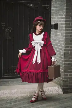 Anglija kolegij slog sweet lolita obleko retro čipke bowknot elegantna vila viktorijanski obleko kawaii dekle gothic lolita op cos