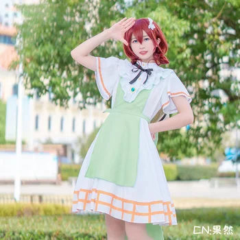Anime LoveLive!Dni Nijigasaki Šoli Idol Emma Verde Cosplay Kostume Ženske Srčkan Obleko s Klobuk Halloween Uniform po Meri
