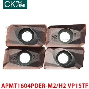 APMT1604PDER-H2 VP15TF APMT1604PDER-M2 VP15TF Rezkanje Rezalnik Karbida Vstavite CNC Rezkalni obdelovalni APMT za nerjavečega jekla