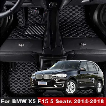 Avto predpražnike Za BMW X5 F15 5 Sedeži 2014-2018 Led so nameščene pod zadnje sedeže, po Meri, Oprema Avtomobilske Preproge Avtomobilski Predpražniki