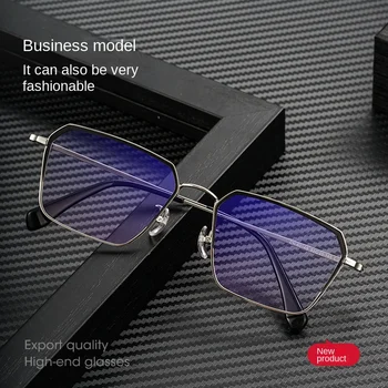 Baishifen 6014S poslovni moške kovinski full frame retro poligonske očal okvir kratkovidnost očal okvir