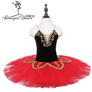 dekleta balerina Ne Kritika črna rdeča pre-strokovno balet tutu fazi kostum obleko ženske&odraslih palačinka tutu 18010