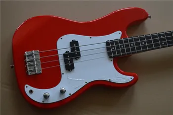 Električna bas kitara ， Električni bas rdeče barve, Brezplačna dostava na debelo tovarne