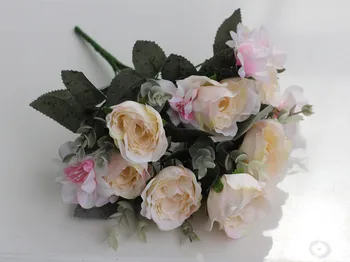 europeansim slog umetne Vrtnice Cvetovi Doma okraski za Poročno zabavo, Rojstni dan dekoracijo cvet 13 cvetje na kos