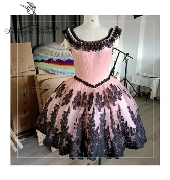 Flesh Pink Strokovno Balet Kostum za Dekleta plesnem Tekmovanju Romantično Tutu Obleko po Meri Narejene BT4064