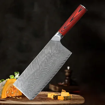 GZV, Kitajski Kuhinjski Nož 67 Tla VG10 Damask Oster Kuhinjski Nož, Japonski Seiko Nož, Kuhinjski Nož, High-end šatulji