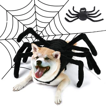 Halloween Spider Kostum za Psa, Mačka Halloween Pet Kostum Stranka Oskrbe Pajek Cosplay Kostume za Majhne, Srednje Pse in Mačke