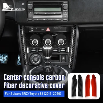 HITROSTI Ogljikovih Vlaken za Subaru BRZ Toyota 86 2013-2020 Dodatki Notranjost Trim Avto Centralni Nadzor Dekorativni Trakovi Nalepke