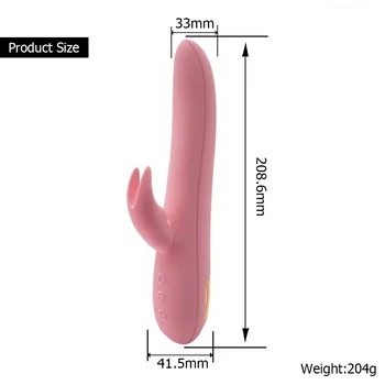 HoozGee Rabbit Vibrator Ženske Ženske, Seks Igrače, Izdelki 7 Hitrost Vrtenja 10 Vibracije Spodbujanje Vagina Dildo Palica z Ogrevanje 2