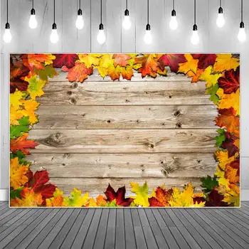 Jeseni Suho Suho Javor Listi Plank Dekoracijo Fotografija Kulise Naravne Lesene Plošče Pokrajino Flay Postaviti Fotografijo Ozadja
