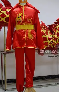 Kitajski Folk Dragon Dance Obleko Moških Tradicijo Delovanja Rdeča