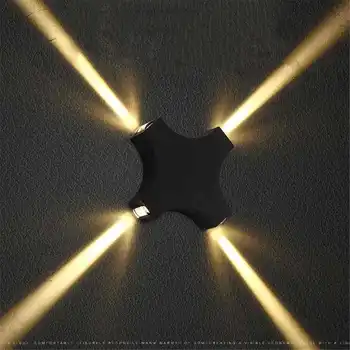 LED Križ Stenske Svetilke Ustvarjalne Star Svetlobo Učinek Ozadju Stene Ktv Klub Obliko Snopa Hotel Zunanje Stene Nepremočljiva Stenska Svetilka 3