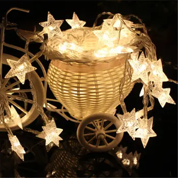 LED osvetlitev okrasni LED star bakrene Žice led luči pravljice luči, Božični luči poročno dekoracijo baterije luči delujejo