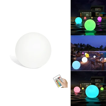 LED Zatemniti Plavajoče Bazen Luči Žogo Z Oddaljenim 16 RGB Barve & 4 Načini za ponovno Polnjenje & Nepremočljiva