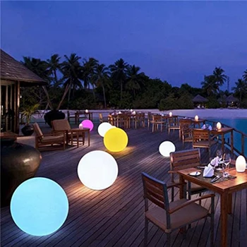 LED Zatemniti Plavajoče Bazen Luči Žogo Z Oddaljenim 16 RGB Barve & 4 Načini za ponovno Polnjenje & Nepremočljiva 2