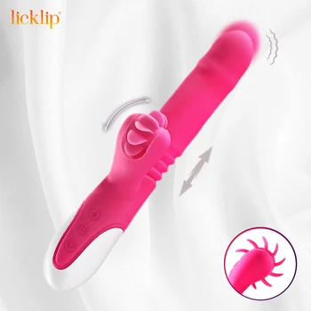 LICKLIP Jezika Lizanje Nabreknejo Vibrator Dildos AV G-spot Draži Klitoris Stimulator Masaža Adult Sex Igrače Za Ženske