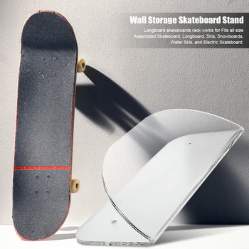 Longboard Deske Wall Mount Nevidno Jasno Stenski Obešalnik Zaslon Stojalo za Shranjevanje Vašega Skateboard ali Longboard Skate