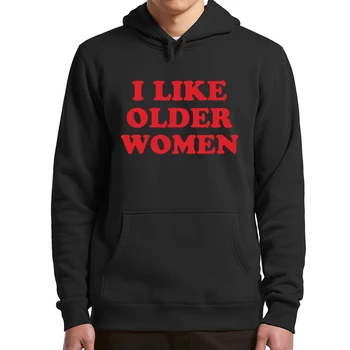 Mi Je Všeč Starejše Ženske Hoodies Smešno Izrekov Odraslih Humor Šale Darilo Moških Oblačil Priložnostne Mehko Unisex Osnovne Hooded Majica