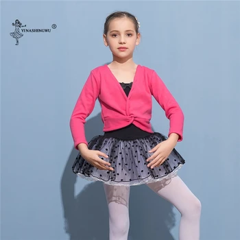 Moda Dekle Balet Gimnastiko Leotard Jakna Z Dolgimi Rokavi Ples Pulover Nadlak Otroci Ples Obleka Jakna Zaviti Balet 1