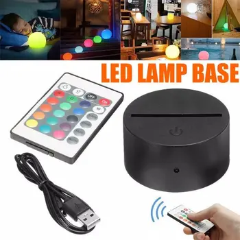 Najnovejši Akril 3D Lučka Znanja Tabela Noč Svetlobe Znanja LED 7 Barve-Prilagodite ABS, USB, Daljinsko upravljanje Razsvetljave Oprema Doma Dekor