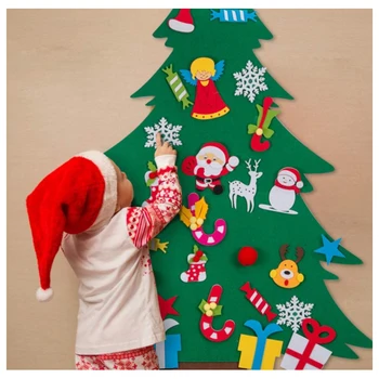 Nov Modni Obesek Nakit Božično Darilo Ustvarjalne Christmas Tree Okraski Počutil Tiskanje 29 Kos Božično Drevo Obesek