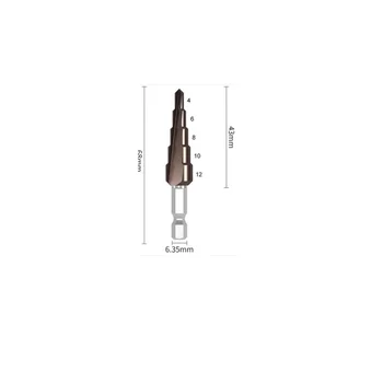 Pagoda Drill Bit Večnamensko Naravnost Groove M35 hitroreznega Jekla Nerjavečega Jekla Posebni Korak Vaja 4-12 mm 4-20 mm, 4-32mm
