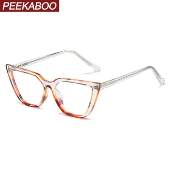 Peekaboo modra svetloba blokiranje očala tr90 ženski pregledna, jasno retro slogu cat eye glasses okvir ženske CP acetat zelena