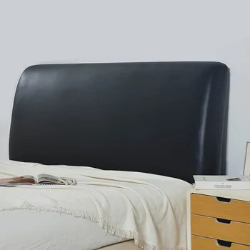 PU usnje dustproof elastična posteljo glavo kritje, črno rjava barva All-inclusive Vzglavja Kritje 1,8 m 2m Posteljo Back Protector