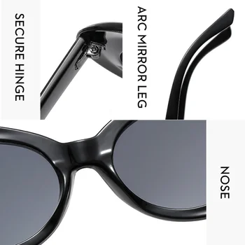 Retro Ovalne Sončna Očala Ženske 2022 Trendy Bela Sončna Očala Luksuzne Blagovne Znamke Design Letnik Punk Dame Sončna Očala Očala Gafas De Sol 5
