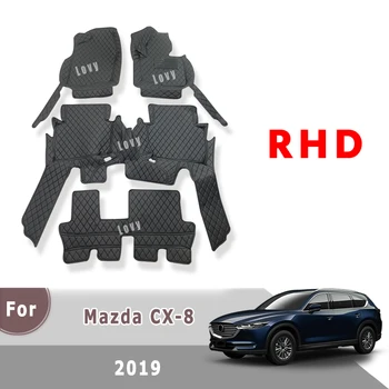 RHD Preproge Za Mazda CX-8 CX8 2020 2019 (7 sedežev), Avto predpražnike Auto Notranjost Zajema Blazine, Dodatki Odeje Stopala Styling