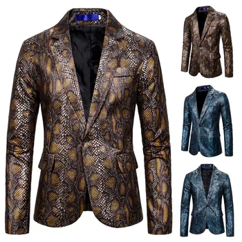 Sijoče Moških Obleko&Jopič Enem Kosu Python Vzorec Formalnih Priložnostne Poslovnih Trendy Moški Suknjič Je Na Zalogi, Brezplačna Dostava 0