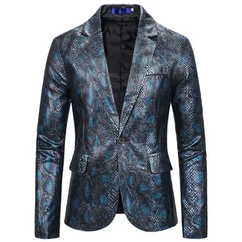 Sijoče Moških Obleko&Jopič Enem Kosu Python Vzorec Formalnih Priložnostne Poslovnih Trendy Moški Suknjič Je Na Zalogi, Brezplačna Dostava 1