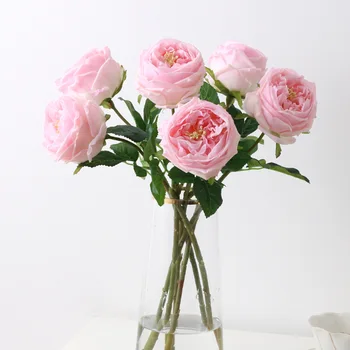 Simulacija Cvetje Umetno Pravi Dotik Latex Rose Poroka Poročni Šopek Družinski Vrt, Balkon Cvetlični Aranžma Dekoracijo